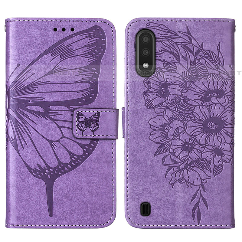 Funda de Cuero Cartera con Soporte Mariposa Carcasa Y01B para Samsung Galaxy A01 SM-A015