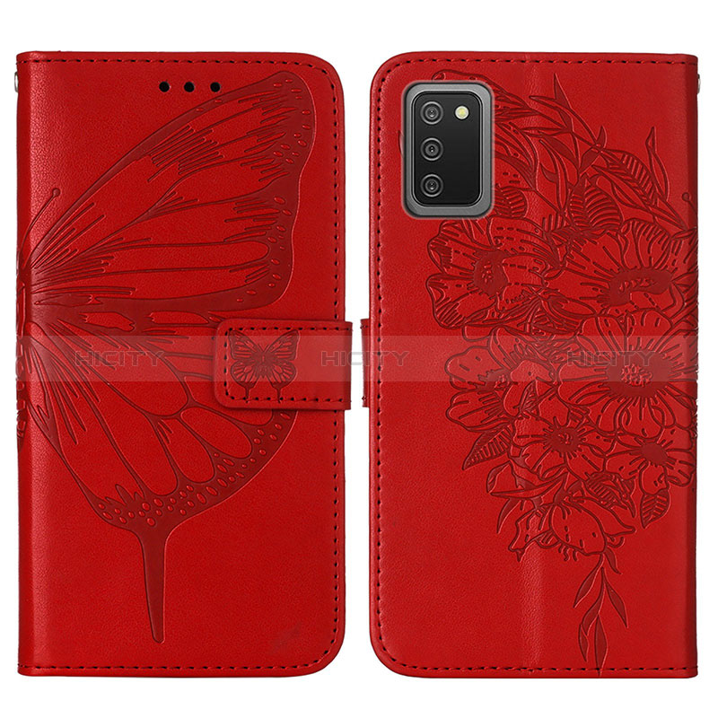 Funda de Cuero Cartera con Soporte Mariposa Carcasa Y01B para Samsung Galaxy A02s