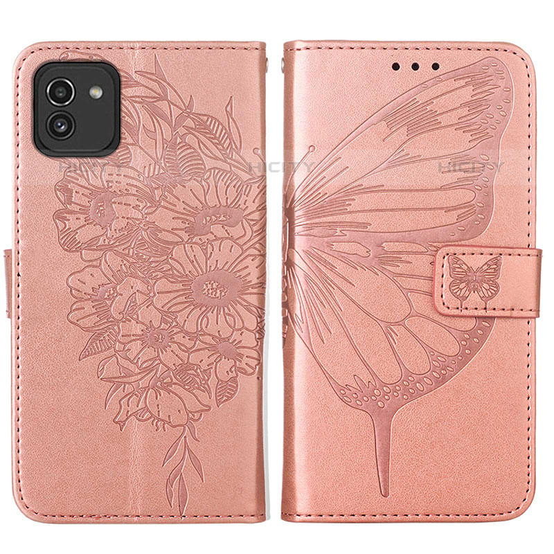 Funda de Cuero Cartera con Soporte Mariposa Carcasa Y01B para Samsung Galaxy A03