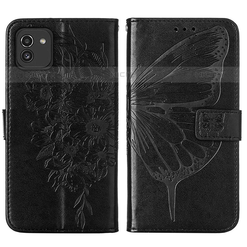 Funda de Cuero Cartera con Soporte Mariposa Carcasa Y01B para Samsung Galaxy A03