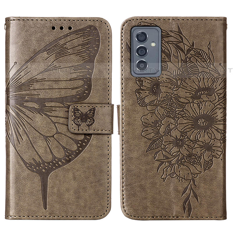 Funda de Cuero Cartera con Soporte Mariposa Carcasa Y01B para Samsung Galaxy A05s Gris