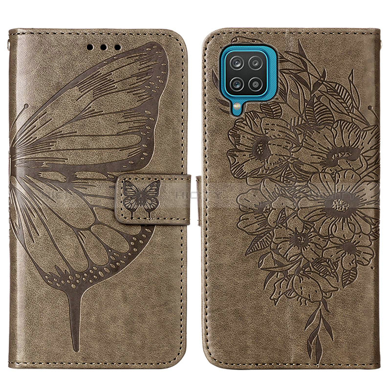 Funda de Cuero Cartera con Soporte Mariposa Carcasa Y01B para Samsung Galaxy A12