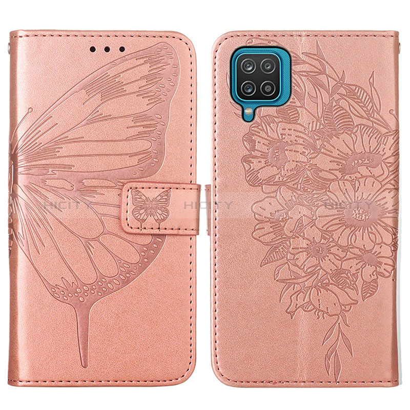 Funda de Cuero Cartera con Soporte Mariposa Carcasa Y01B para Samsung Galaxy A12 Nacho