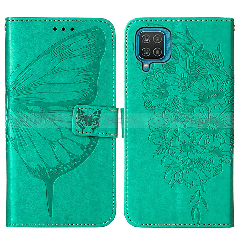 Funda de Cuero Cartera con Soporte Mariposa Carcasa Y01B para Samsung Galaxy A12 Nacho