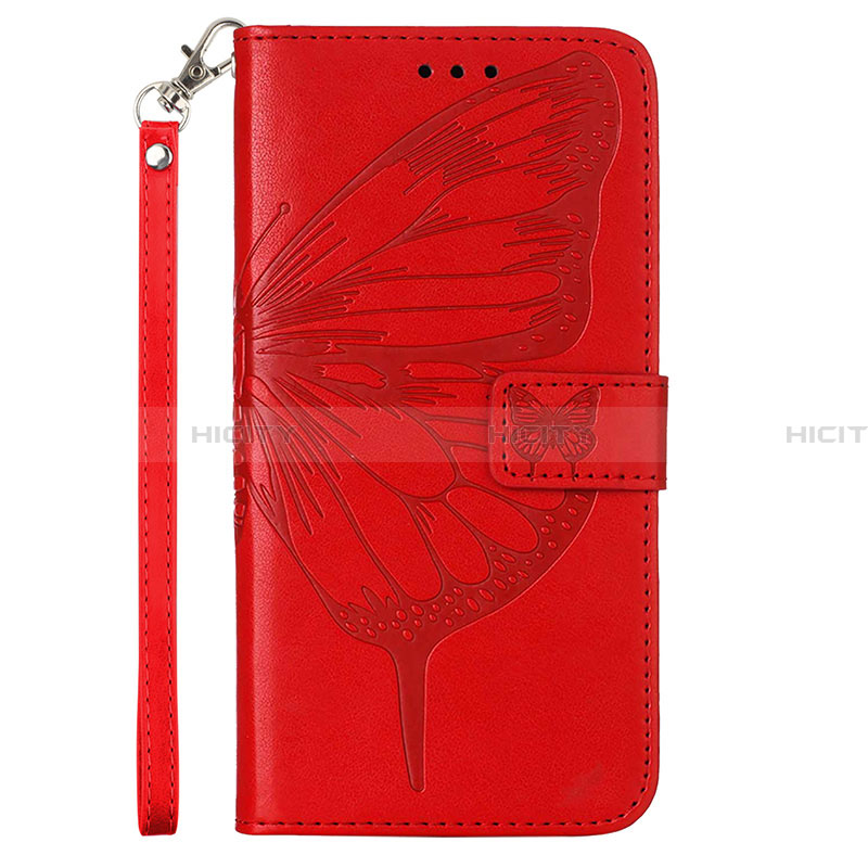 Funda de Cuero Cartera con Soporte Mariposa Carcasa Y01B para Samsung Galaxy A23 4G Rojo