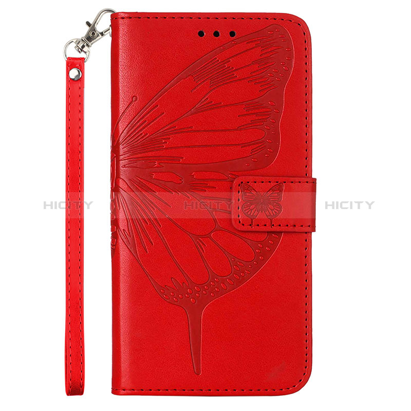 Funda de Cuero Cartera con Soporte Mariposa Carcasa Y01B para Samsung Galaxy A23 5G Rojo