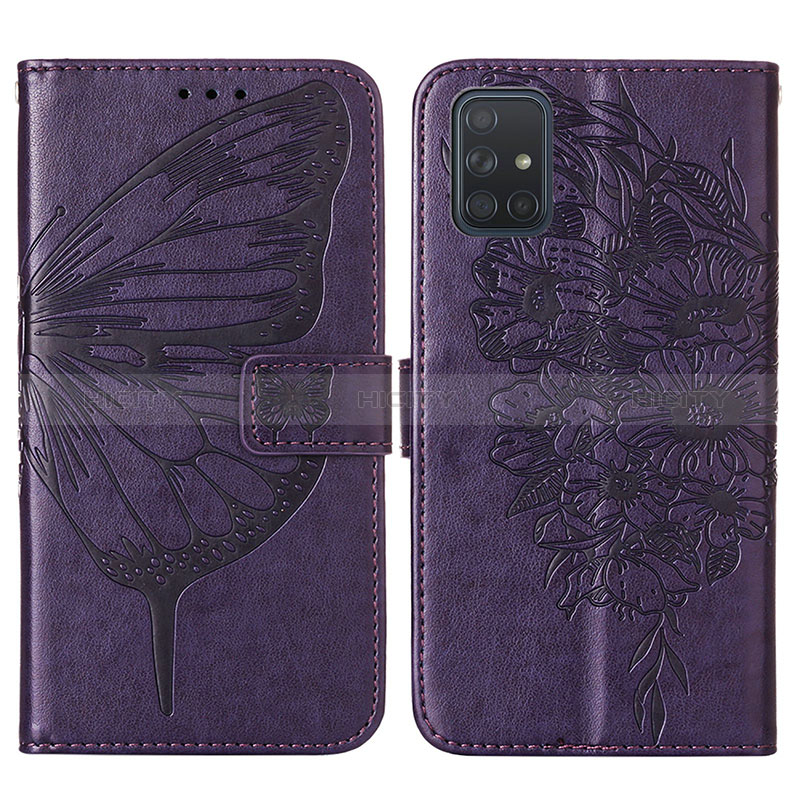 Funda de Cuero Cartera con Soporte Mariposa Carcasa Y01B para Samsung Galaxy A51 4G