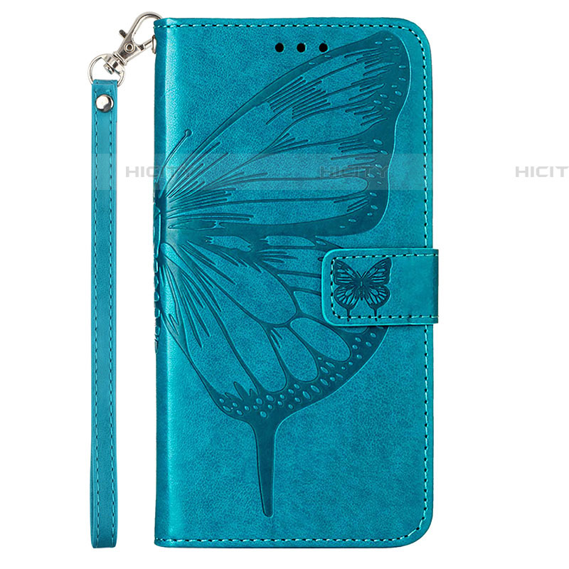 Funda de Cuero Cartera con Soporte Mariposa Carcasa Y01B para Samsung Galaxy A73 5G Azul