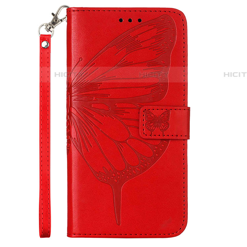 Funda de Cuero Cartera con Soporte Mariposa Carcasa Y01B para Samsung Galaxy A73 5G Rojo