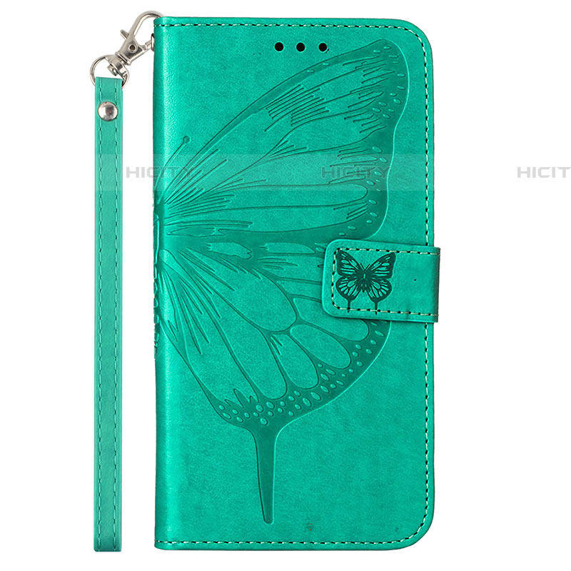 Funda de Cuero Cartera con Soporte Mariposa Carcasa Y01B para Samsung Galaxy A73 5G Verde