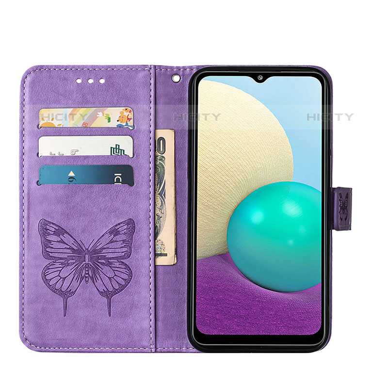 Funda de Cuero Cartera con Soporte Mariposa Carcasa Y01B para Samsung Galaxy M02