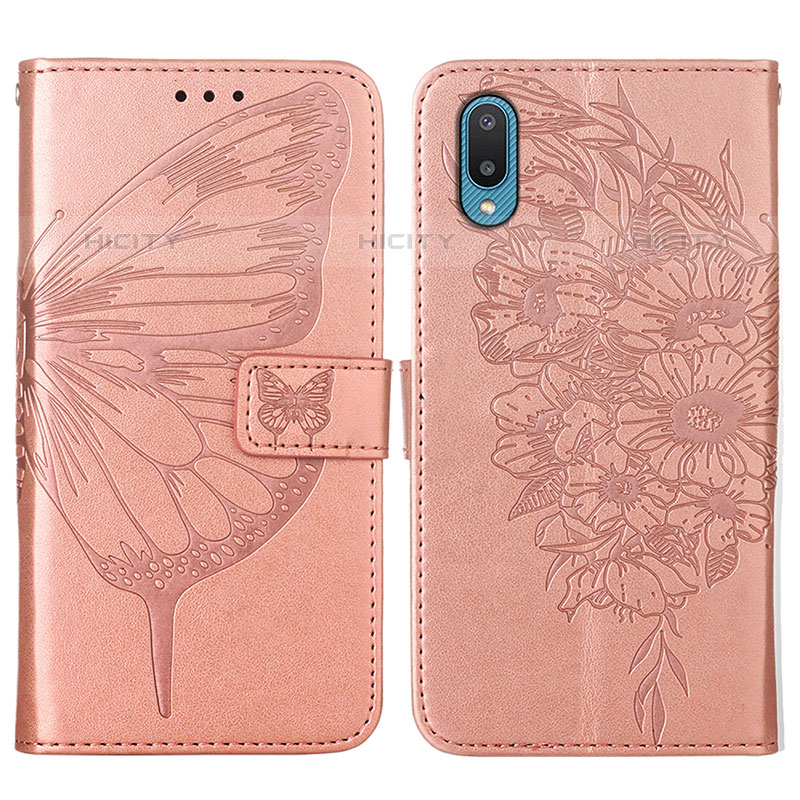 Funda de Cuero Cartera con Soporte Mariposa Carcasa Y01B para Samsung Galaxy M02