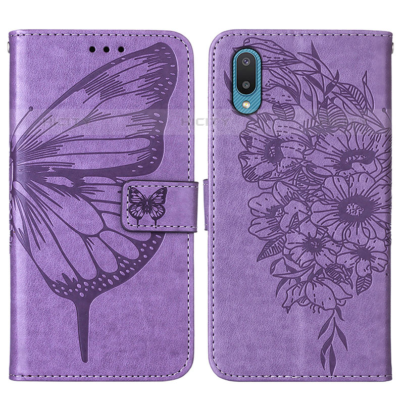 Funda de Cuero Cartera con Soporte Mariposa Carcasa Y01B para Samsung Galaxy M02