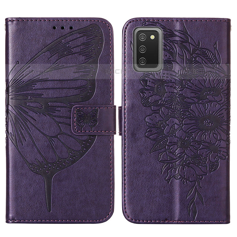 Funda de Cuero Cartera con Soporte Mariposa Carcasa Y01B para Samsung Galaxy M02s