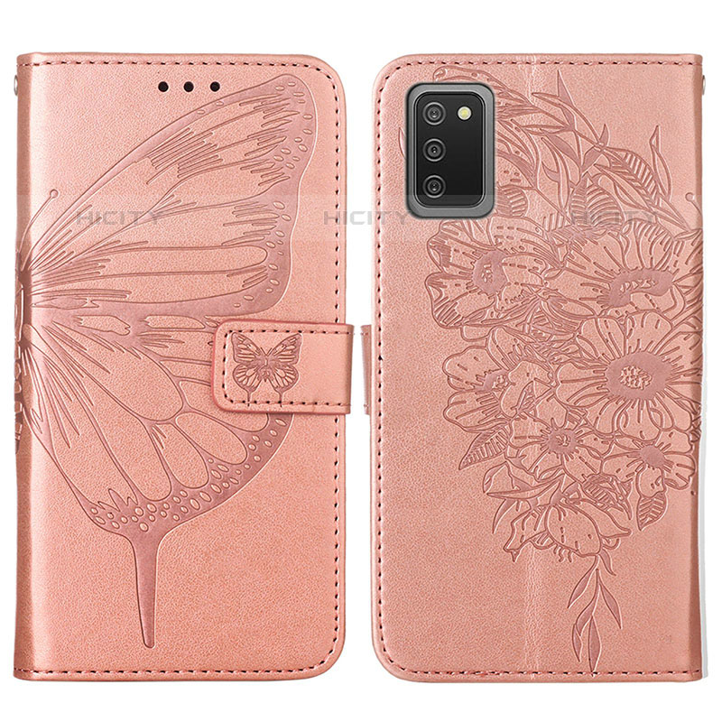 Funda de Cuero Cartera con Soporte Mariposa Carcasa Y01B para Samsung Galaxy M02s