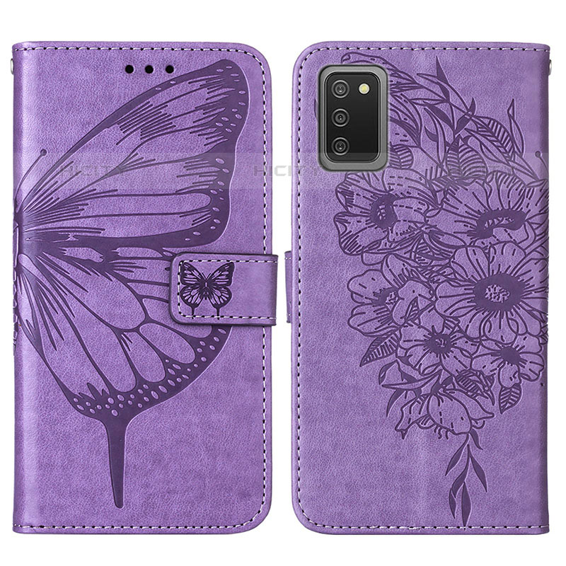 Funda de Cuero Cartera con Soporte Mariposa Carcasa Y01B para Samsung Galaxy M02s