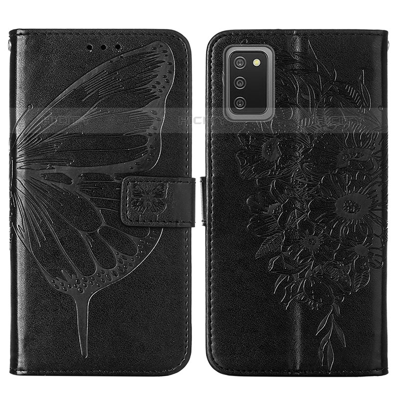 Funda de Cuero Cartera con Soporte Mariposa Carcasa Y01B para Samsung Galaxy M02s