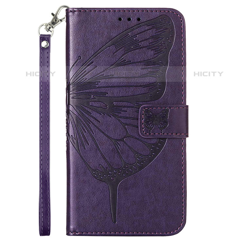 Funda de Cuero Cartera con Soporte Mariposa Carcasa Y01B para Samsung Galaxy M33 5G Morado