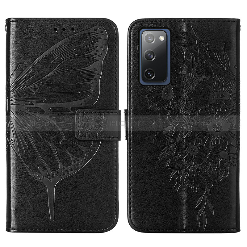 Funda de Cuero Cartera con Soporte Mariposa Carcasa Y01B para Samsung Galaxy S20 Lite 5G Negro