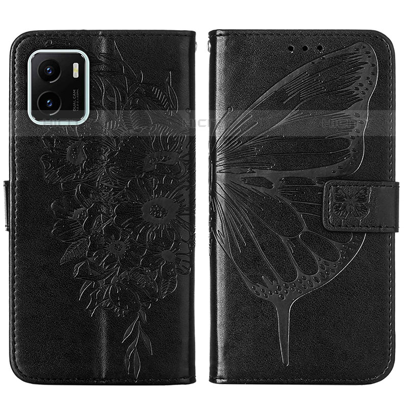 Funda de Cuero Cartera con Soporte Mariposa Carcasa Y01B para Vivo iQOO U5x