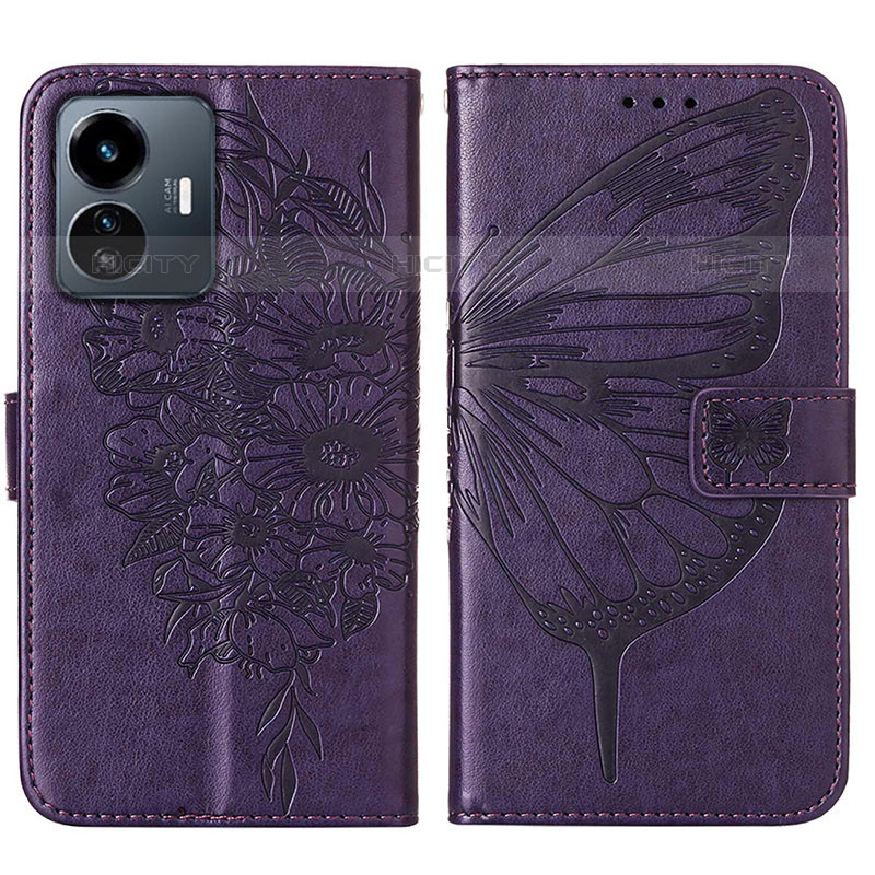 Funda de Cuero Cartera con Soporte Mariposa Carcasa Y01B para Vivo iQOO Z6 Lite 5G