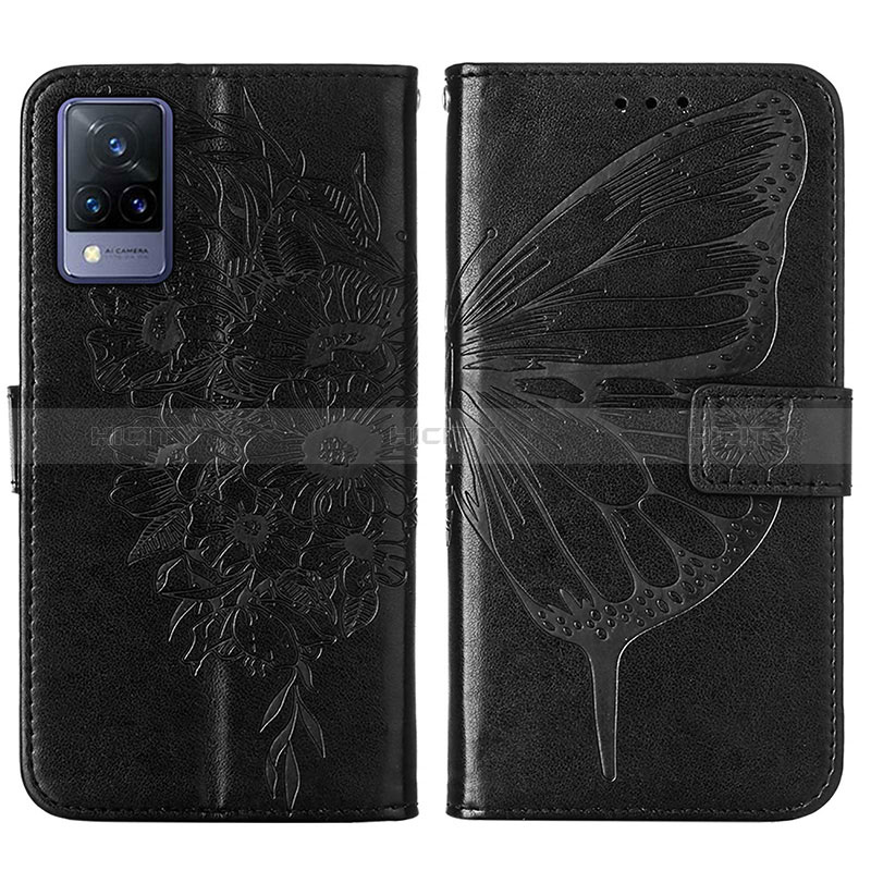 Funda de Cuero Cartera con Soporte Mariposa Carcasa Y01B para Vivo V21 5G