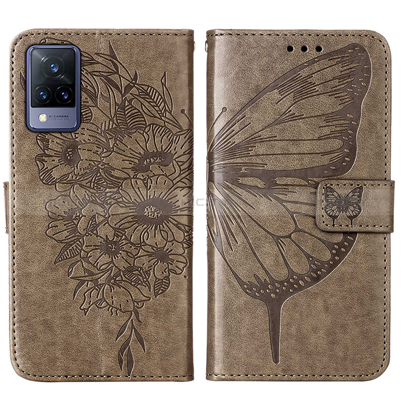 Funda de Cuero Cartera con Soporte Mariposa Carcasa Y01B para Vivo V21 5G