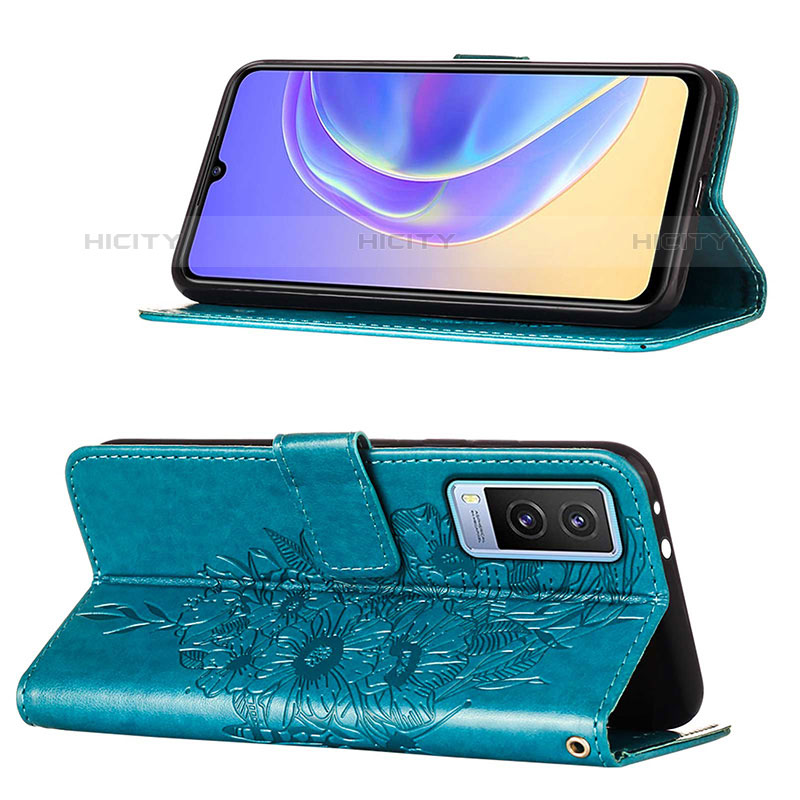 Funda de Cuero Cartera con Soporte Mariposa Carcasa Y01B para Vivo V21e 5G