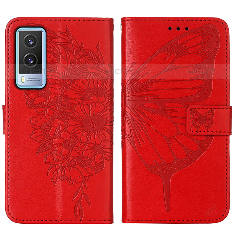 Funda de Cuero Cartera con Soporte Mariposa Carcasa Y01B para Vivo V21e 5G