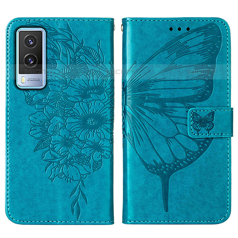 Funda de Cuero Cartera con Soporte Mariposa Carcasa Y01B para Vivo V21e 5G