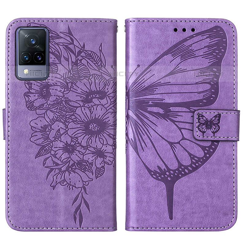 Funda de Cuero Cartera con Soporte Mariposa Carcasa Y01B para Vivo V21s 5G