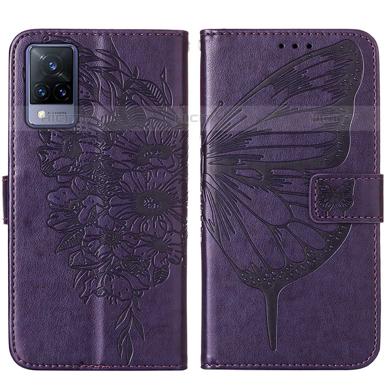 Funda de Cuero Cartera con Soporte Mariposa Carcasa Y01B para Vivo V21s 5G