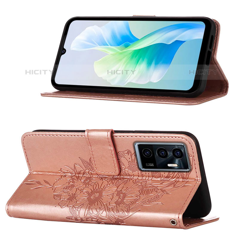 Funda de Cuero Cartera con Soporte Mariposa Carcasa Y01B para Vivo V23e