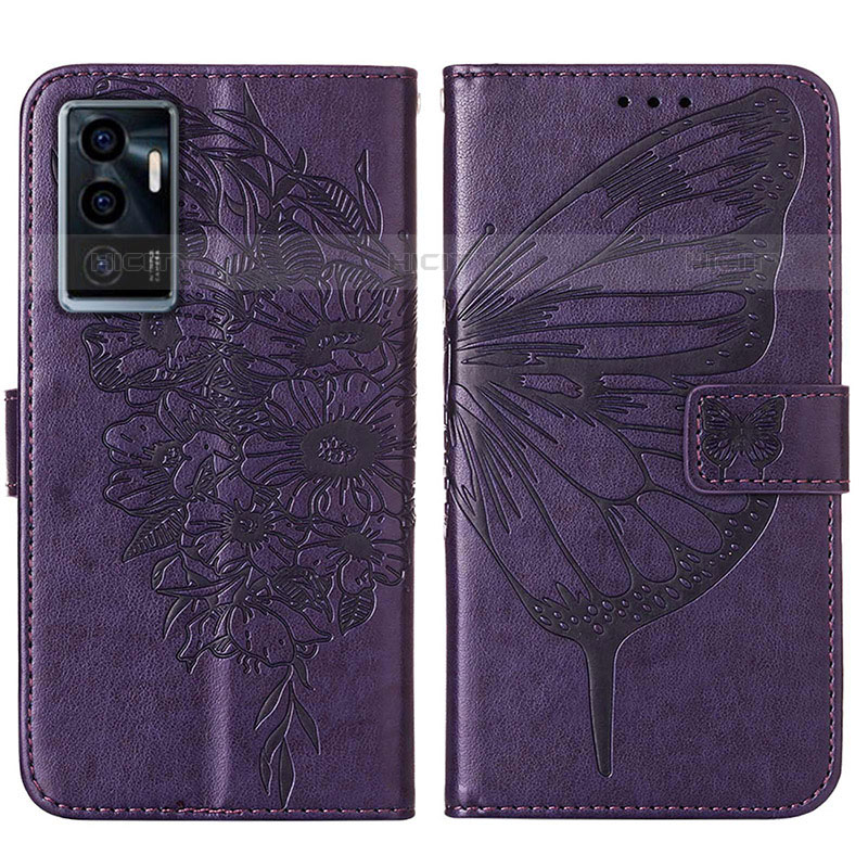 Funda de Cuero Cartera con Soporte Mariposa Carcasa Y01B para Vivo V23e