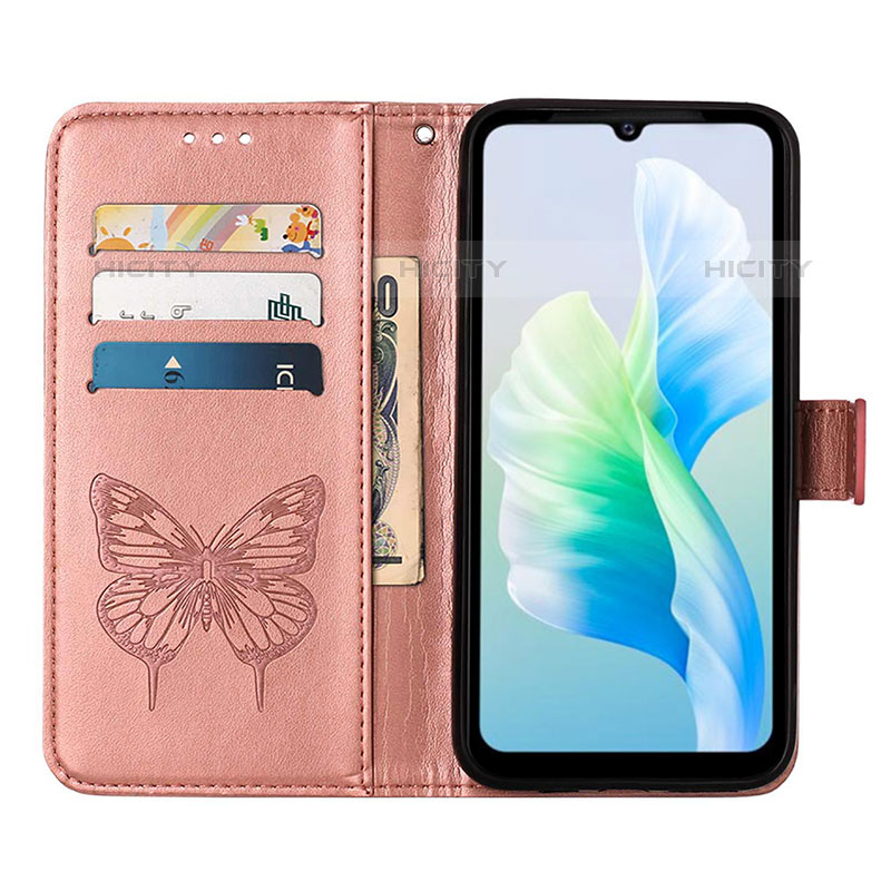 Funda de Cuero Cartera con Soporte Mariposa Carcasa Y01B para Vivo V23e 5G