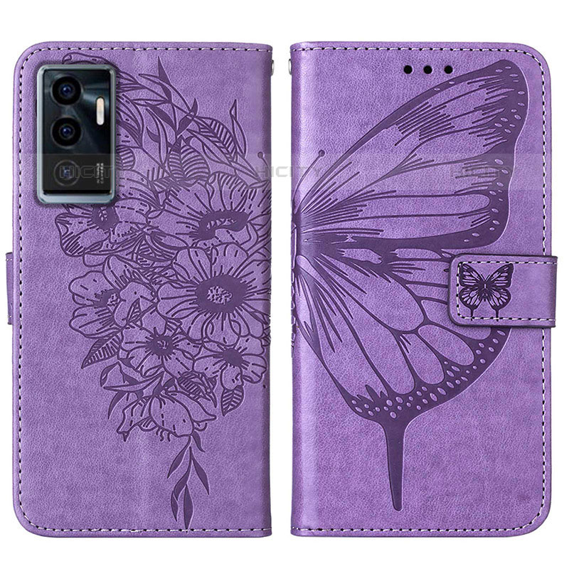 Funda de Cuero Cartera con Soporte Mariposa Carcasa Y01B para Vivo V23e