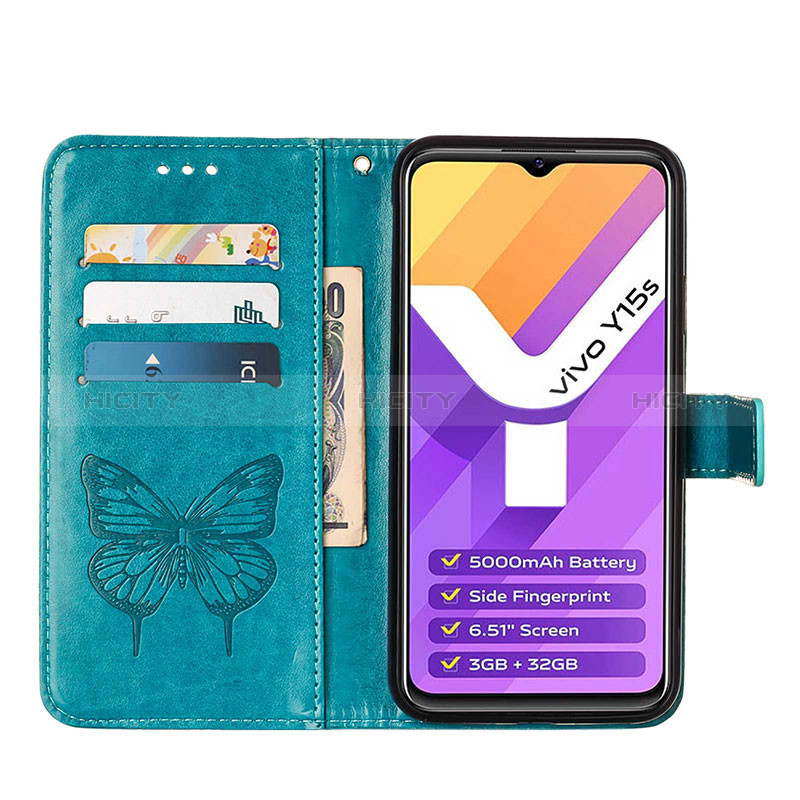 Funda de Cuero Cartera con Soporte Mariposa Carcasa Y01B para Vivo Y01