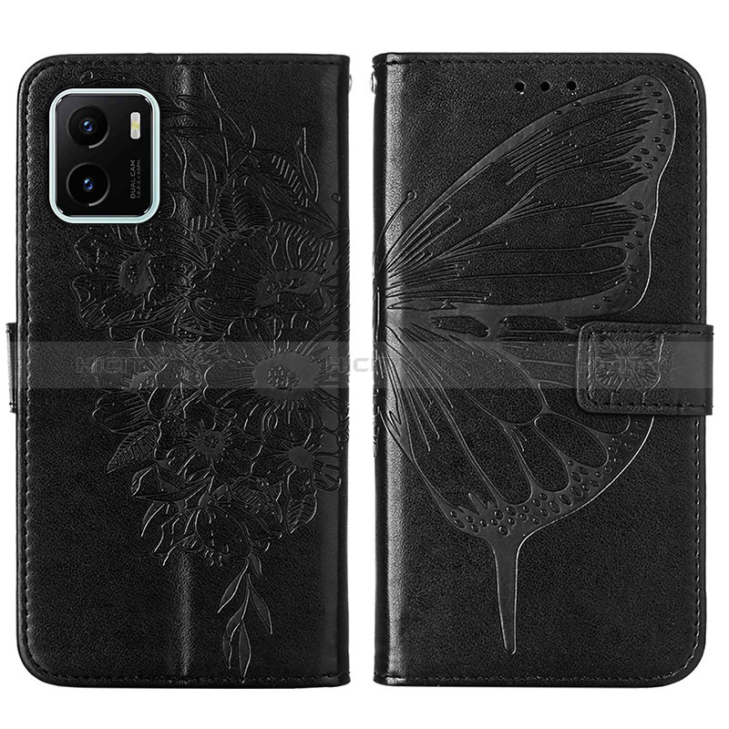 Funda de Cuero Cartera con Soporte Mariposa Carcasa Y01B para Vivo Y01