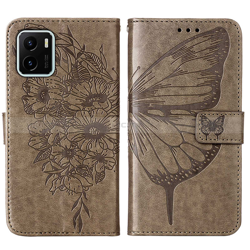 Funda de Cuero Cartera con Soporte Mariposa Carcasa Y01B para Vivo Y01