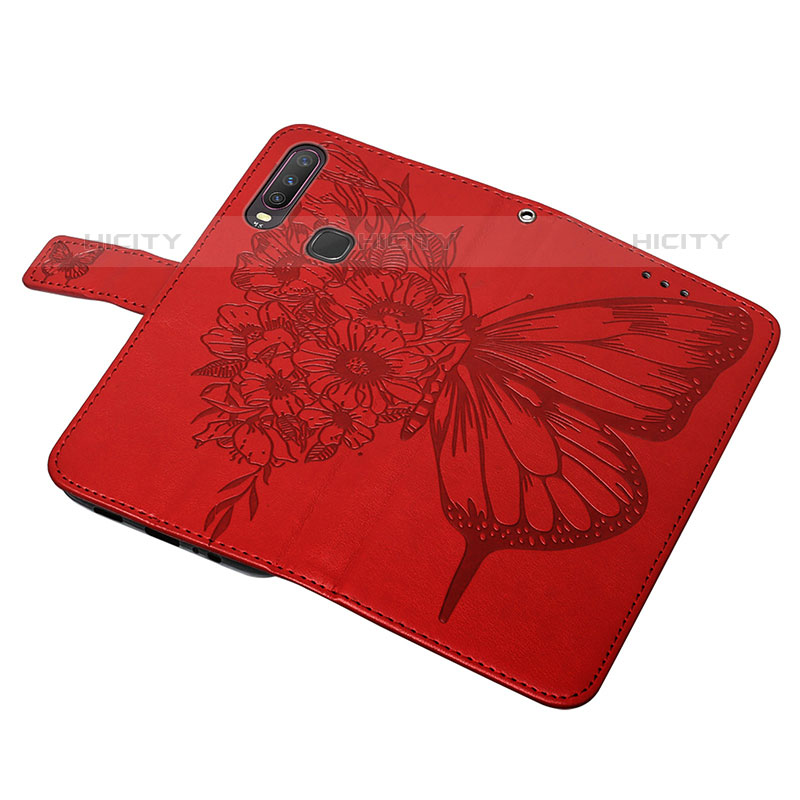 Funda de Cuero Cartera con Soporte Mariposa Carcasa Y01B para Vivo Y11