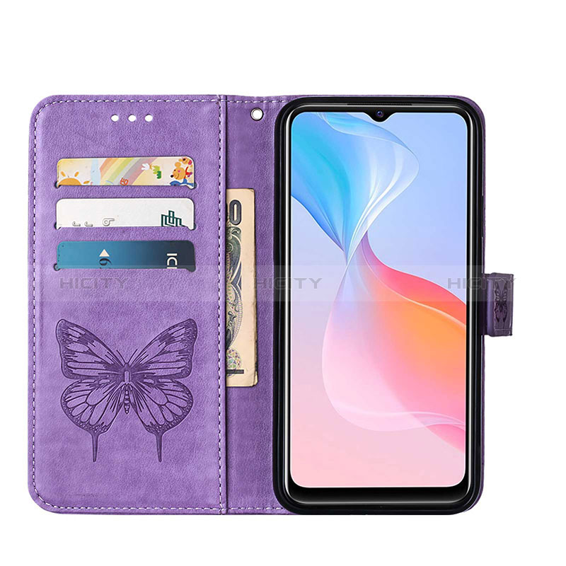 Funda de Cuero Cartera con Soporte Mariposa Carcasa Y01B para Vivo Y21G