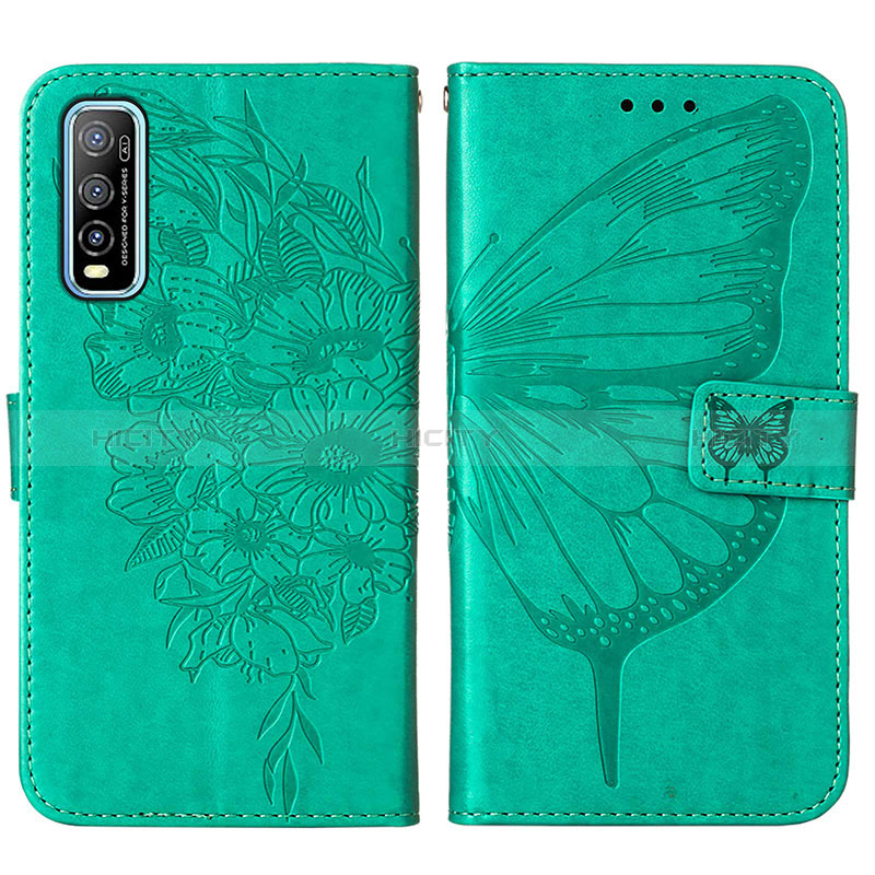 Funda de Cuero Cartera con Soporte Mariposa Carcasa Y01B para Vivo Y51s 5G