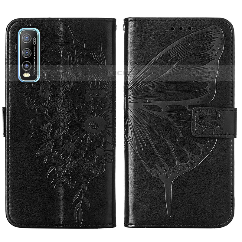 Funda de Cuero Cartera con Soporte Mariposa Carcasa Y01B para Vivo Y70S 5G