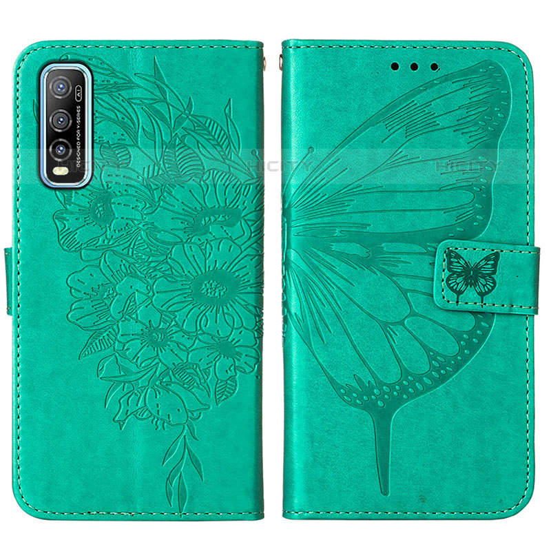 Funda de Cuero Cartera con Soporte Mariposa Carcasa Y01B para Vivo Y70S 5G