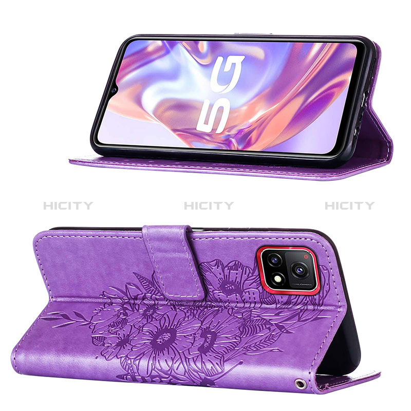 Funda de Cuero Cartera con Soporte Mariposa Carcasa Y01B para Vivo Y72 India