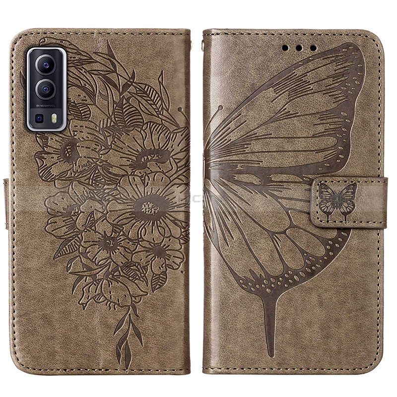 Funda de Cuero Cartera con Soporte Mariposa Carcasa Y01B para Vivo Y75s 5G