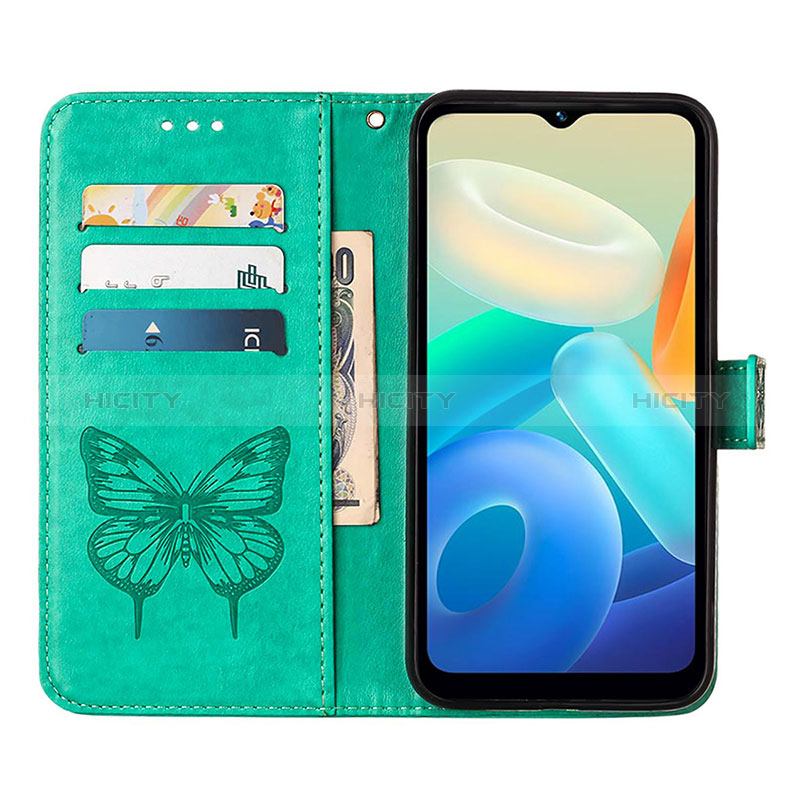 Funda de Cuero Cartera con Soporte Mariposa Carcasa Y01B para Vivo Y77 5G