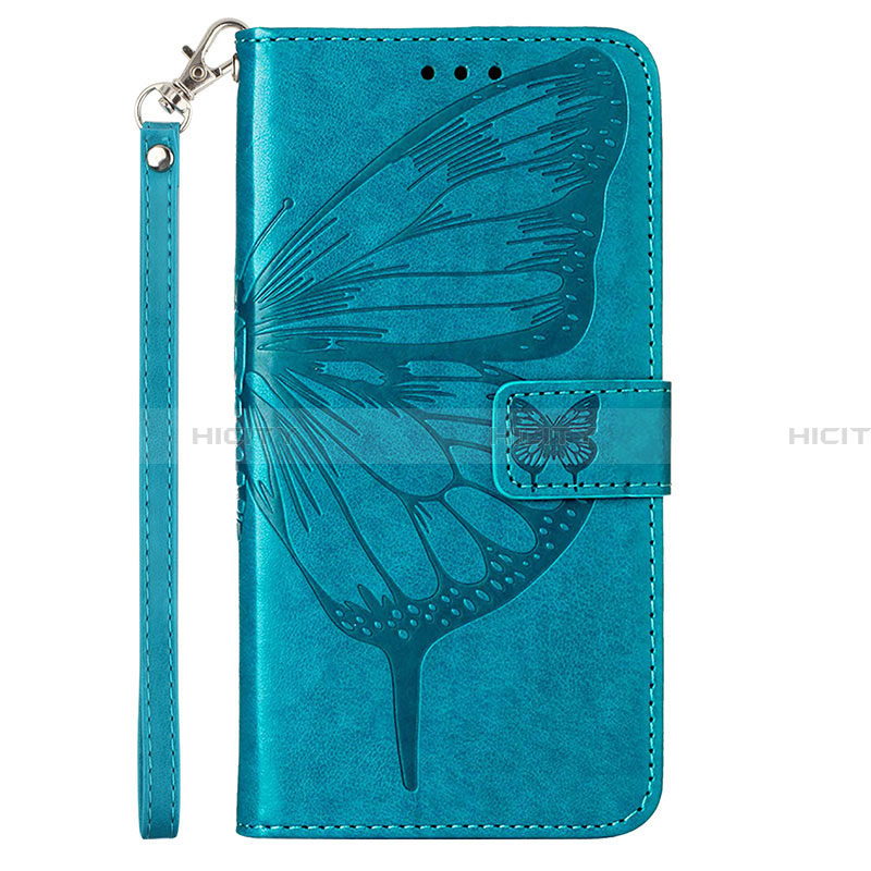 Funda de Cuero Cartera con Soporte Mariposa Carcasa Y02B para Samsung Galaxy A03 Core Azul