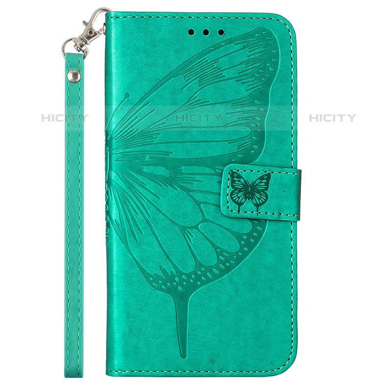 Funda de Cuero Cartera con Soporte Mariposa Carcasa Y02B para Samsung Galaxy A03 Verde