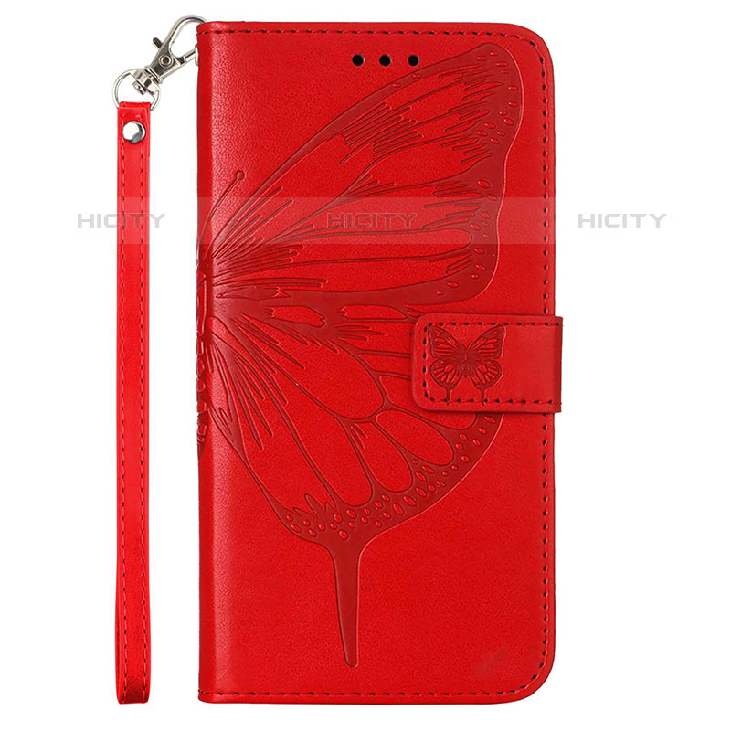 Funda de Cuero Cartera con Soporte Mariposa Carcasa Y02B para Samsung Galaxy M02s Rojo